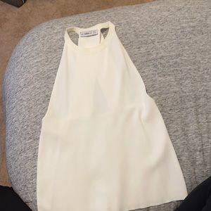 High neck Zara tank top white
